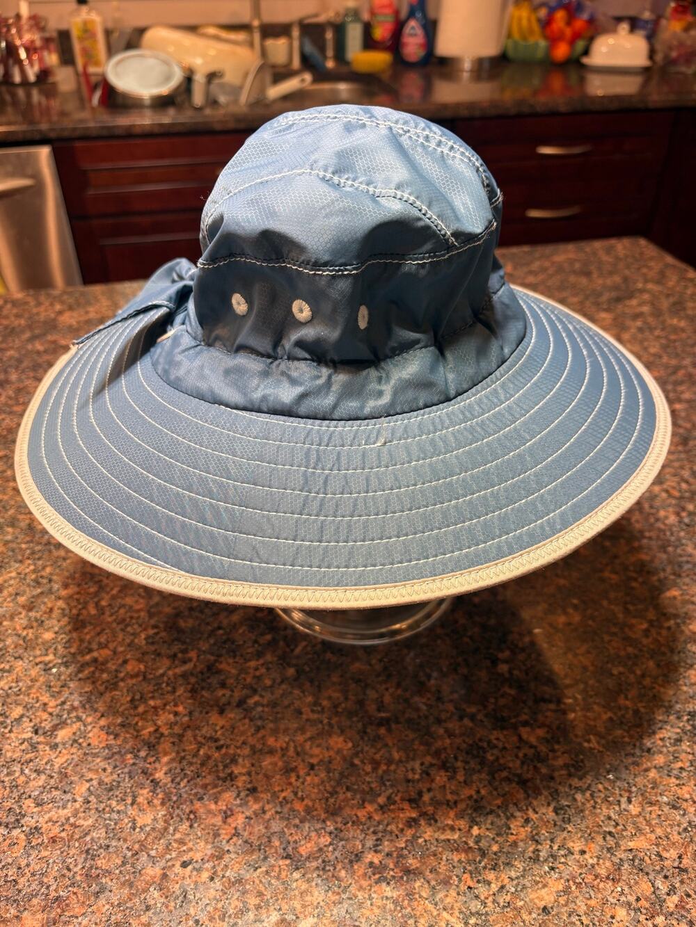 Pistil Marisa Sun Hat Breathable Blue with Gray Trim Sun Hiking